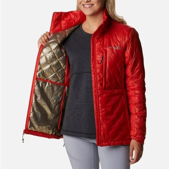 Columbia Titan Pass™ Double Wall™ Hybrid Jacket in Small Bold Orange - Picture 10 of 16